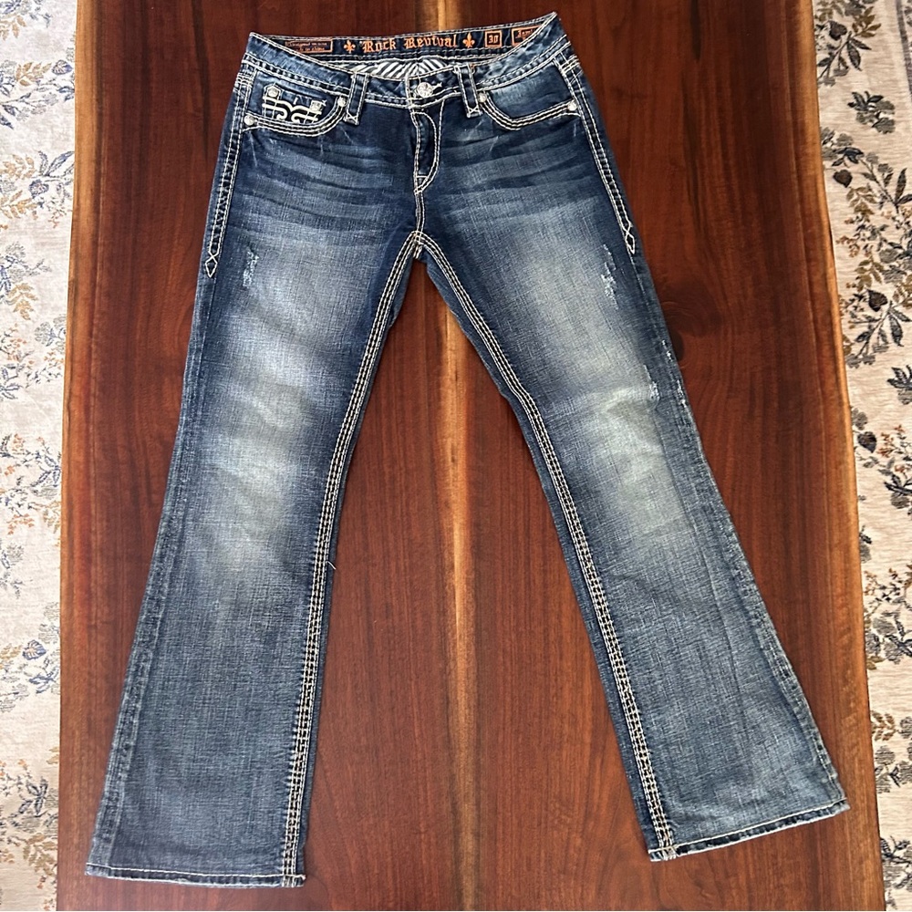 Rock Revival Jamila Boot Jeans Size 30 - Picture 2 of 13